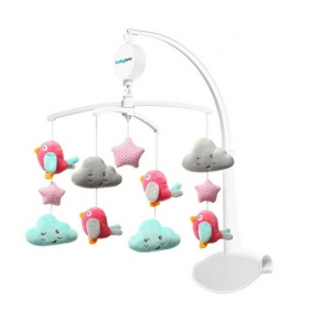 Babyono Облаци и птици - Музикална въртележка за легло и кошара